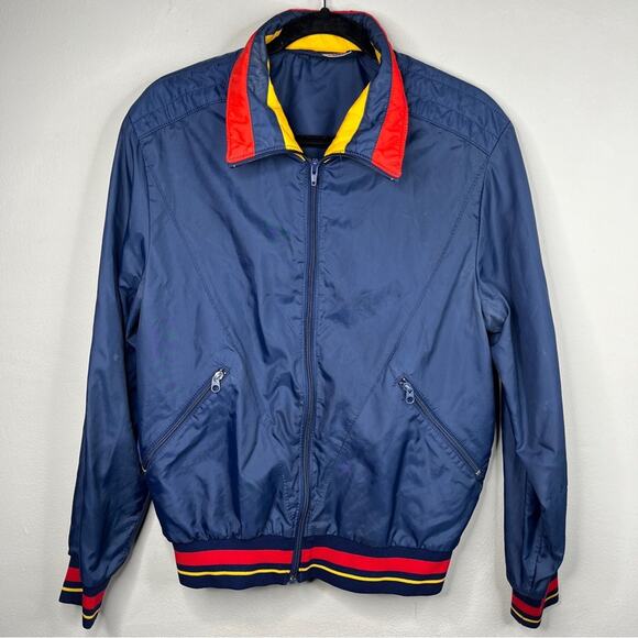 Vintage 70s White Stag Windrunner Athletic Jogger Windbreaker Bomber Jacket L - Picture 1 of 8